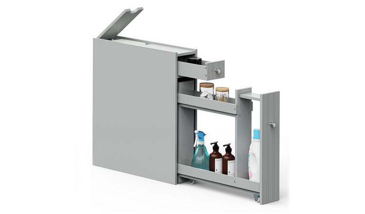 VonHaus Shrewsbury Slimline Bathroom Storage Unit - Grey