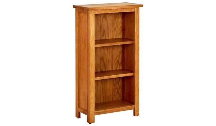 Walplus Solid Oak Bookcase - Brown - 45 x 22.5 x 82 cm