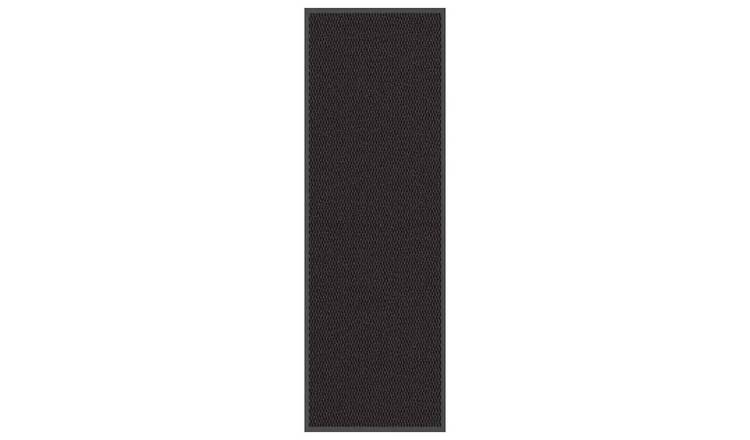 Walplus Polypropylene Textured Doormat - Black - 60 x 180 cm