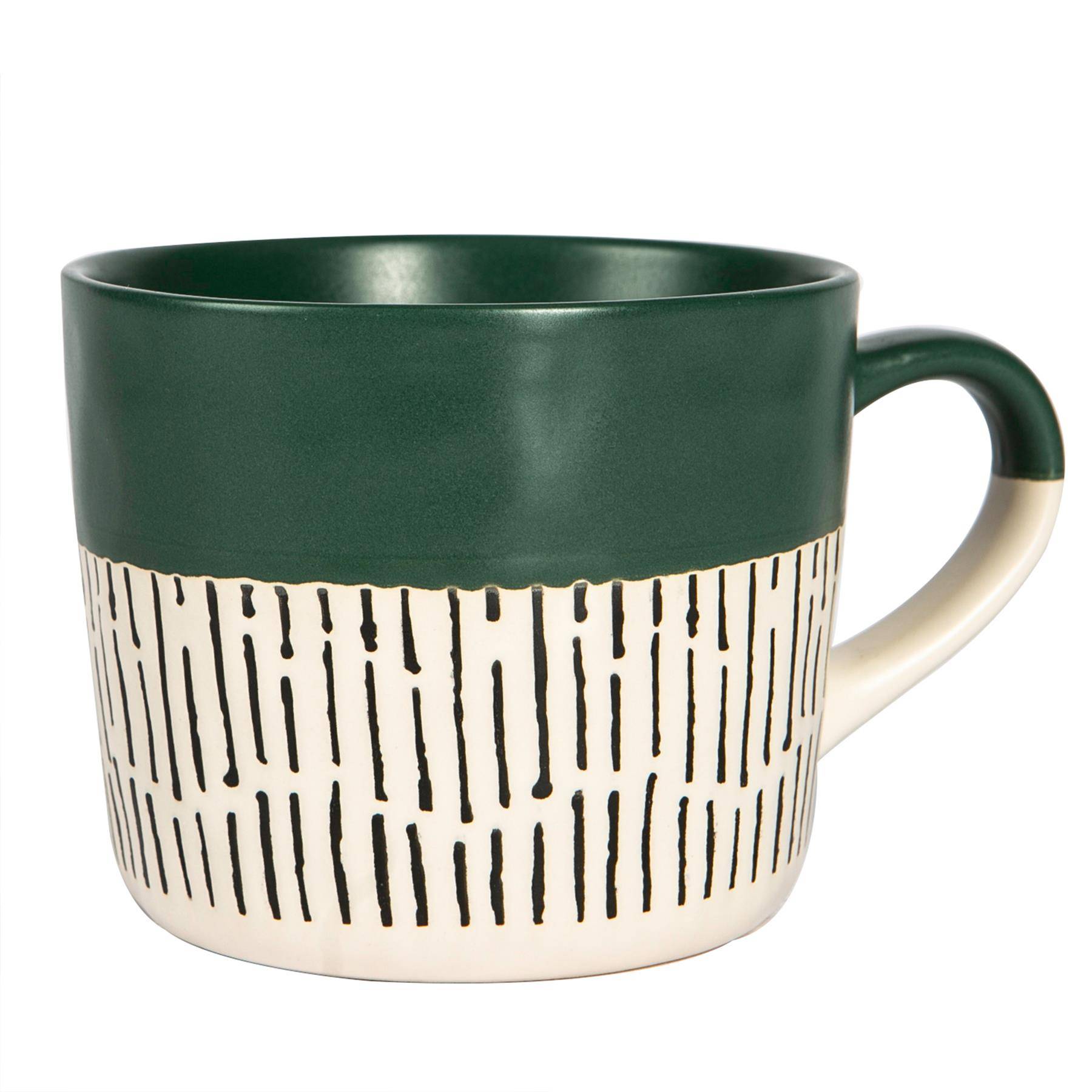 Nicola Spring Ceramic Dipped Dash Coffee Mugs - 475ml - 6 Colours - Image 5