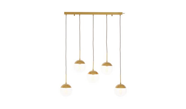 Orsina Revive Finish Glass Shades Pendant Light - Gold