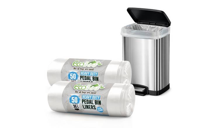EcoBag White 30L Heavy Duty Pedal Bin Liners - Pack of 100