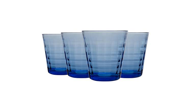 Duralex Prisme 220ml Drinking Glass Tumblers Pack of 6 - Blue
