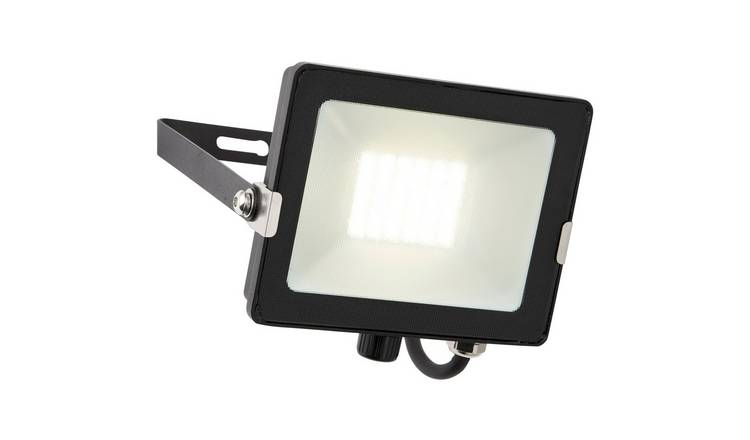 Loops Direct 30W Die Cast Aluminium LED Floodlight - Matt Black