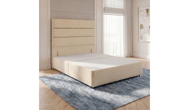 Somnior Regent Linen Small Double Divan Bed 54" Headboard - Beige