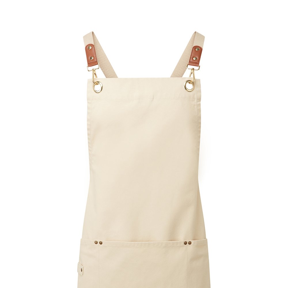 Premier Cross Back Bib Apron - Khaki - Image 2