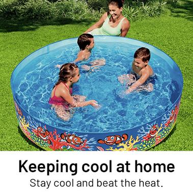 Keeping cool at home. Stay cool and beat the heat.