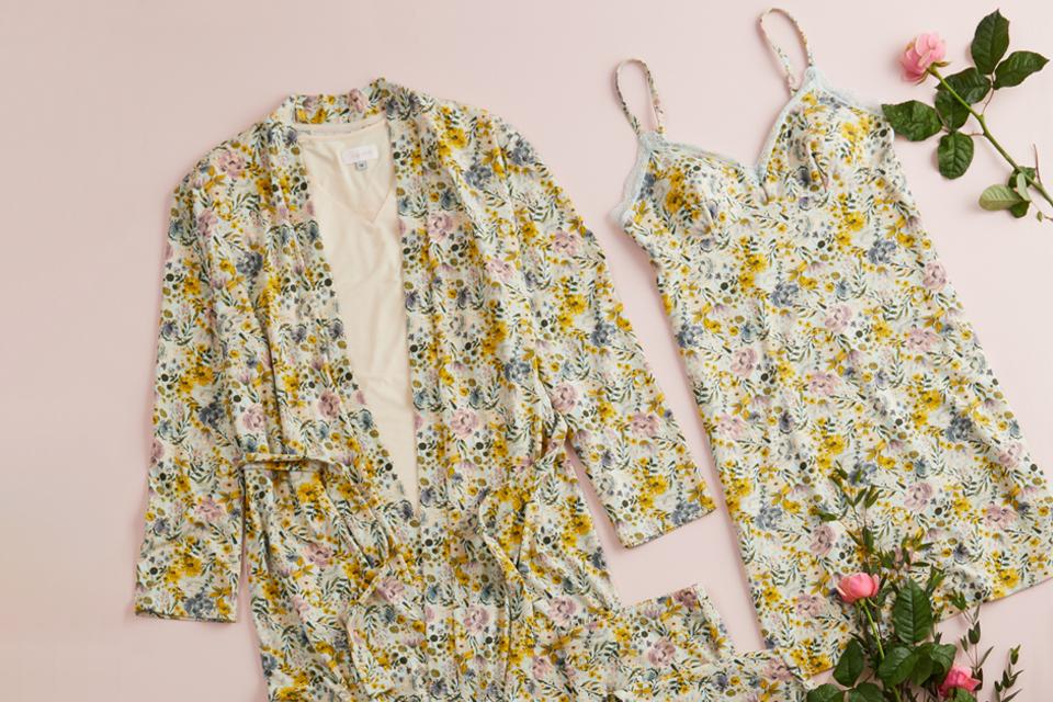 floral patterned nightwear.