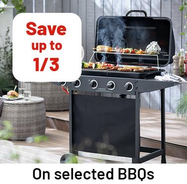 Save up to 1/3 on selected BBQs.