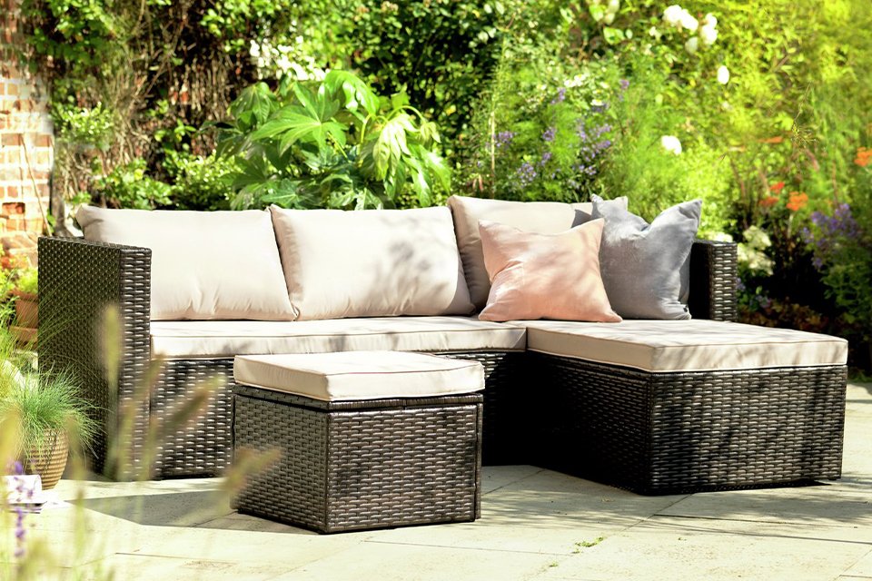 Habitat Samoa modular corner sofa set.