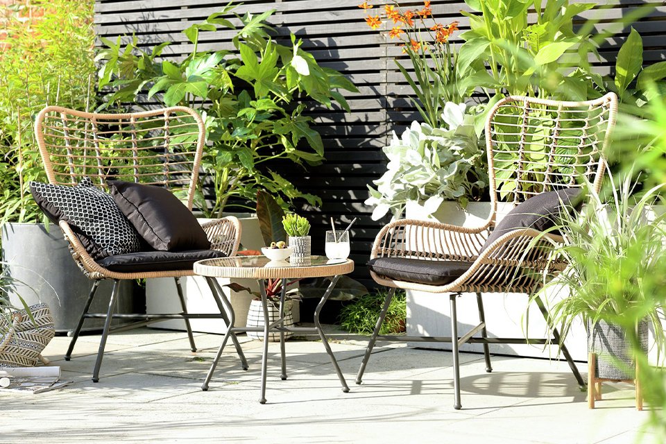 Habitat 2 seater bamboo bistro set.