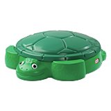 Sand pits with covers and roofs.