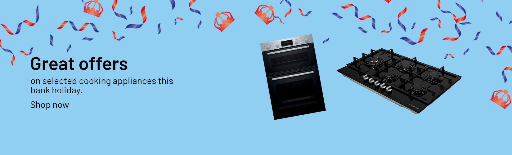 Great offers on selected cooking appliances this bank holiday. Shop now.