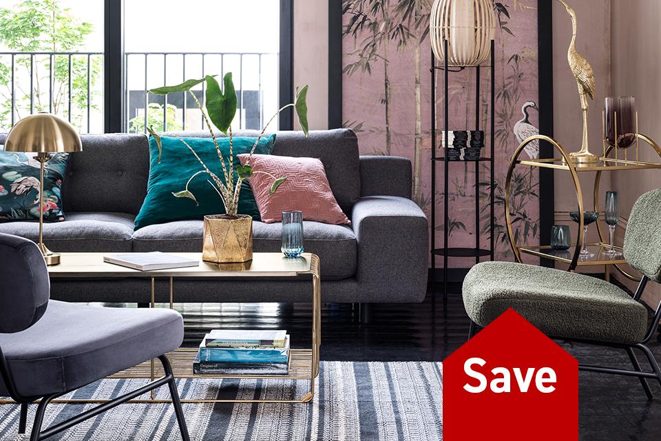 Save up to 1/3 on selected sofas and armchairs.