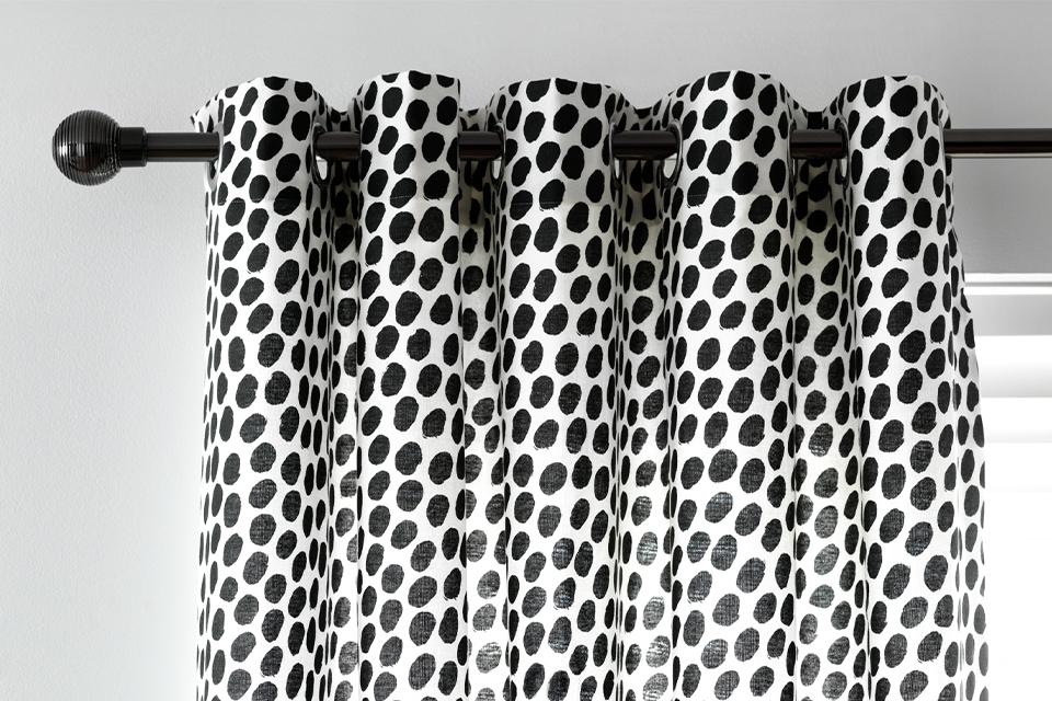 Habitat dalmatian print eyelet curtains.