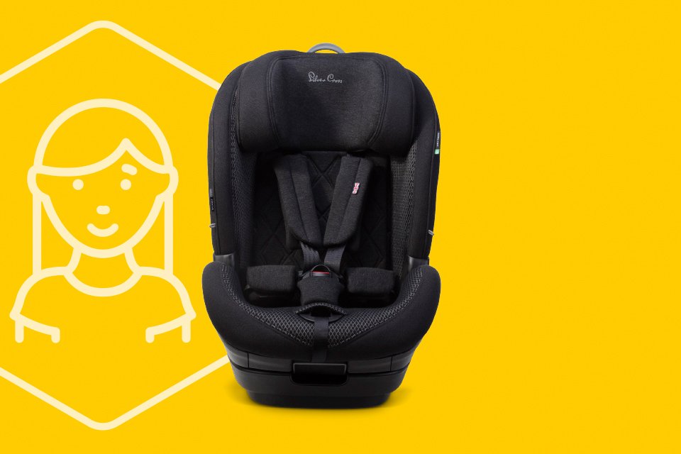A Silver Cross Balance i-Size car seat.