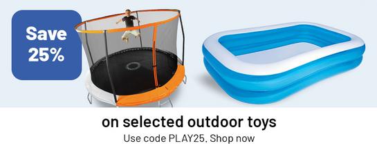 Save 25% on selected outdoor toys. Use code PLAY25. Shop now!