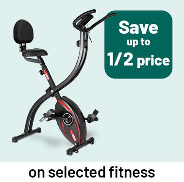 Save up to 1/2 price on selected fitness.