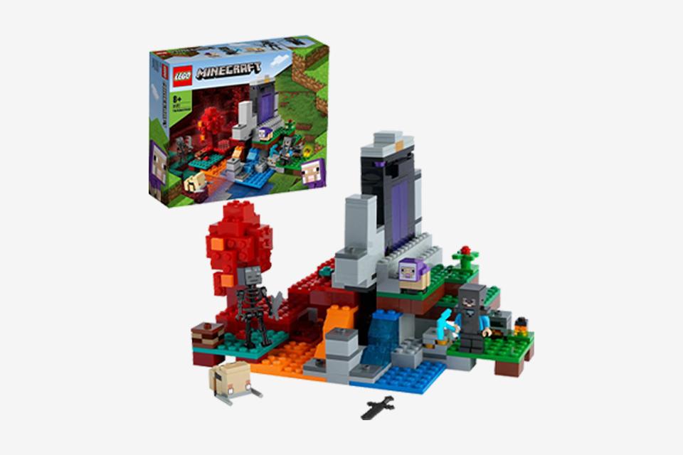 LEGO® Minecraft The Ruined Portal building set.