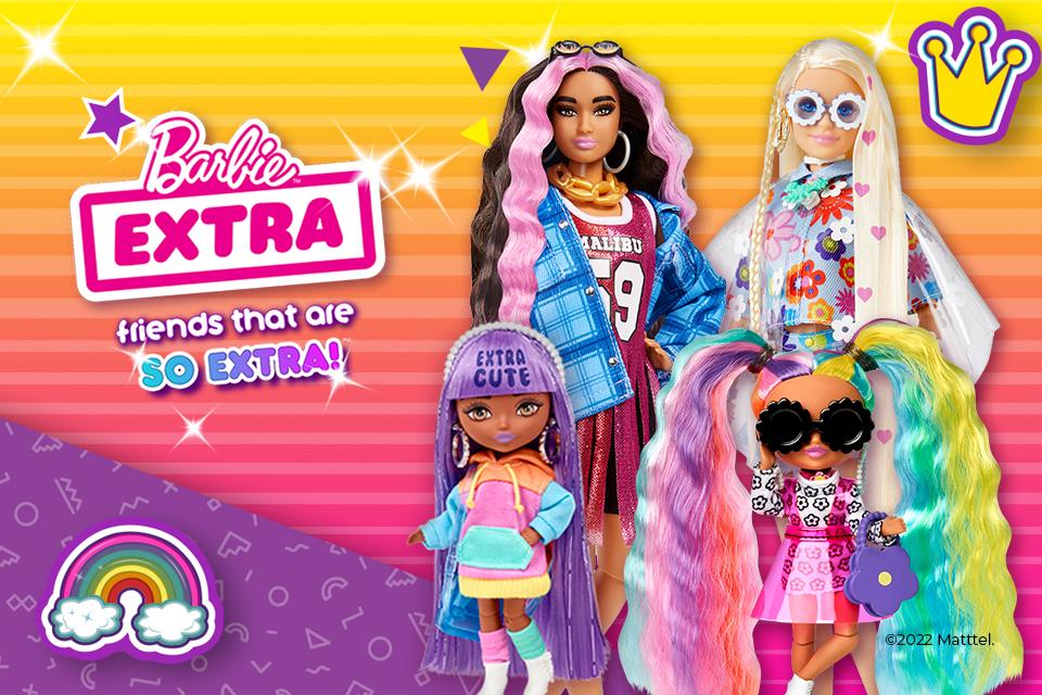 Barbie Extra dolls and mini dolls.