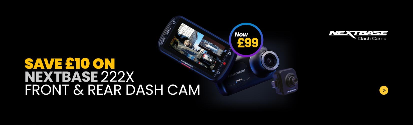 Nextbase. Save £10 on Nextbase 222X front and rear dash cam.