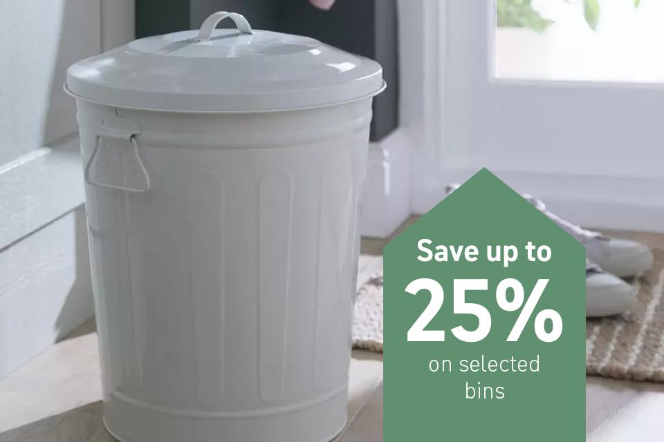 Save up to 25% on selected bins.