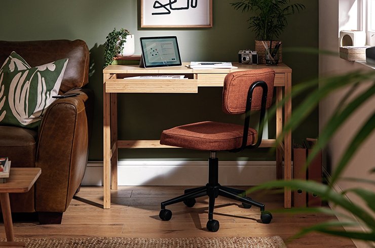 Habitat Eave 2 Drawer Office Desk - Natural.