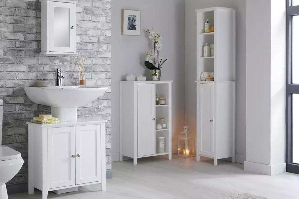 bathroom decor cabinets