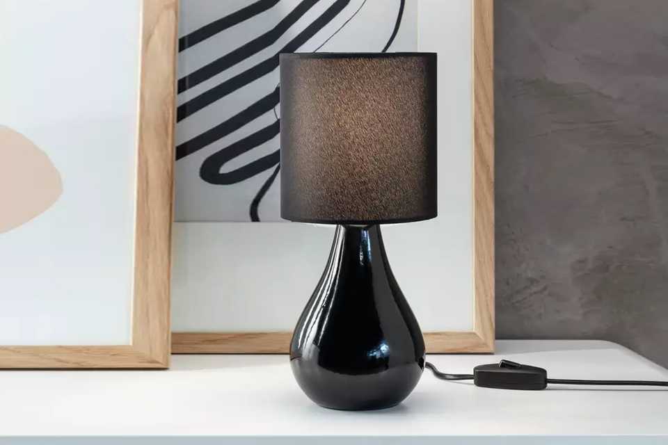 Argos Home ceramic table lamp.