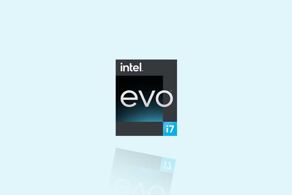 An icon of Intel Evo platform.