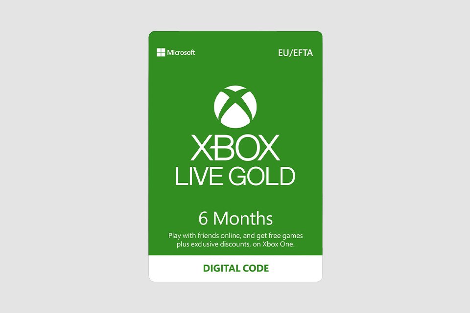 Xbox Live Gold 6 month subscription digital download.