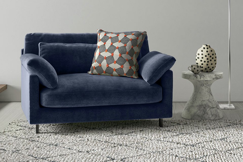 Habitat Cuscino fabric cuddle chair.