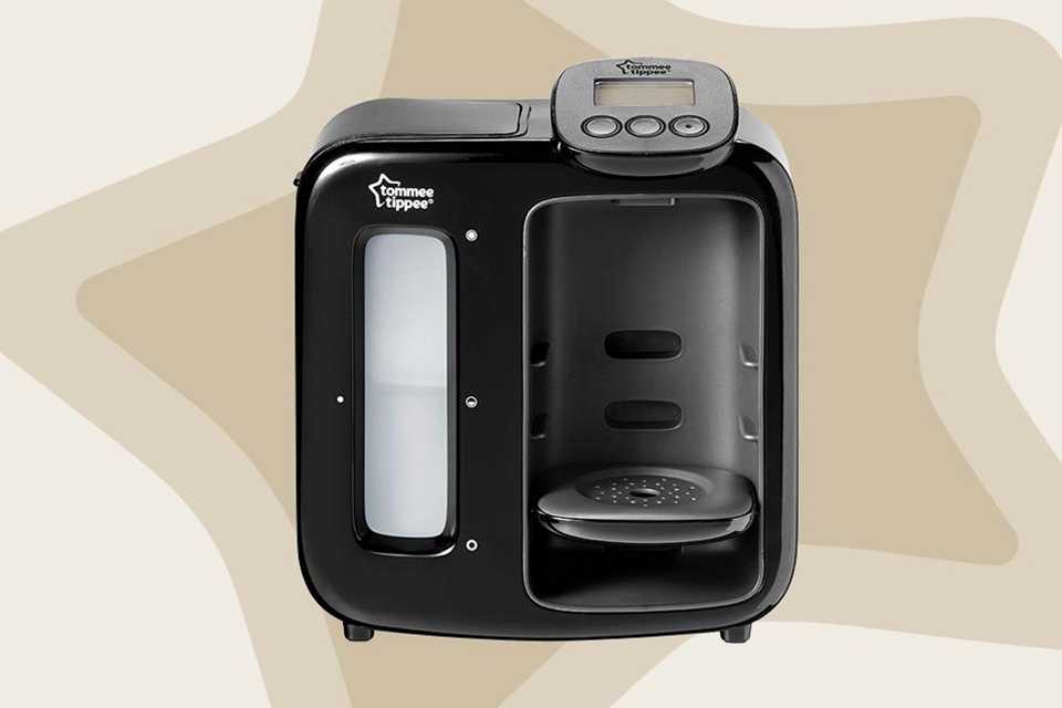 A black Tommee Tippee Perfect Prep day and night machine.