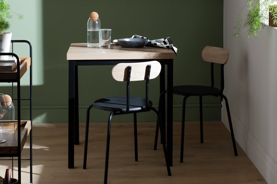 Habitat Zayn Birch Dining Table & 2 Birch Chairs.