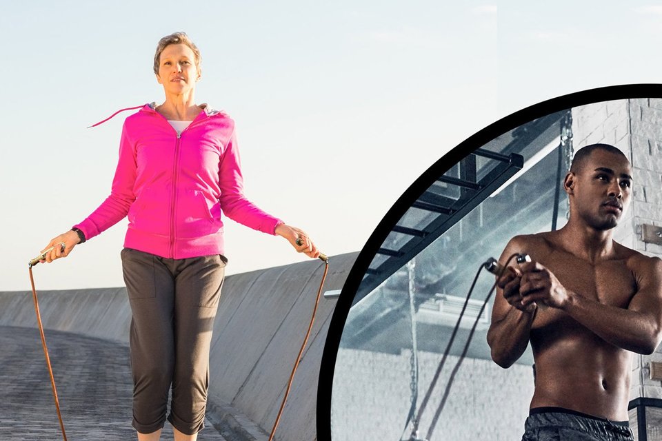 RDX Weighted leather skipping rope.