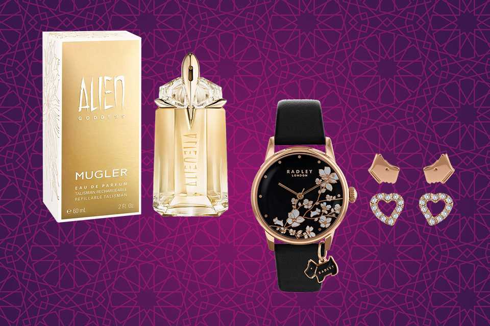 Mulger Alien Goddess Eau de Parfum - 60ml + Radley Ladies Black Leather Strap Watch & Earrings Gift Set.