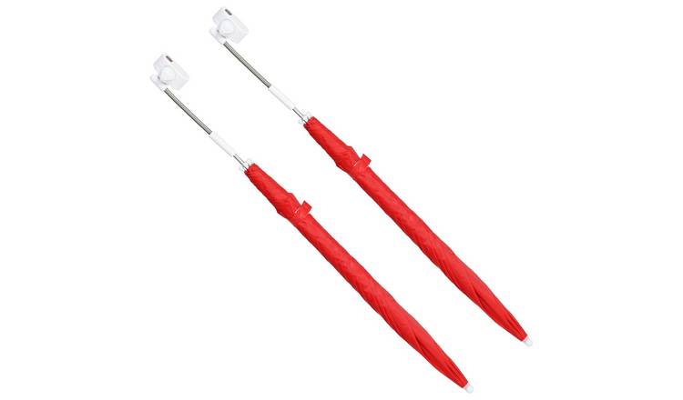 Walplus Pack of 2 Polyester Sun Shade - Fire Brick Red - 105 x 86 cm