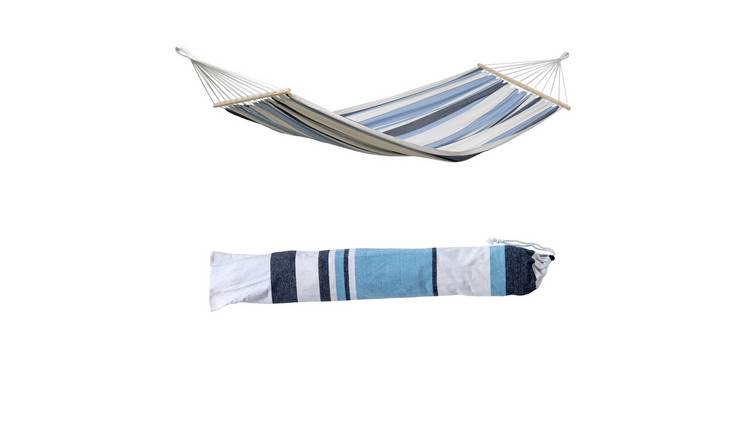Amazonas Samba Single Cotton Spreader Bar Hammock – Marine
