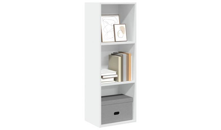 Walplus Engineered Wood Bookcase - White - 40 x 30 x 114 cm