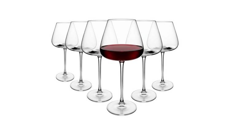 Argon Tableware Dulwich Crystal Red Wine Glasses - 650ml - Pack of 6