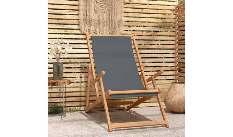 Walplus Wood Folding Chair - Grey - 60 x 126 x 87.5 cm