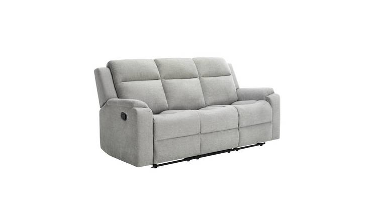 Furniture Online Orka Manual Recliner 3 Seater Chenille Sofa – Grey