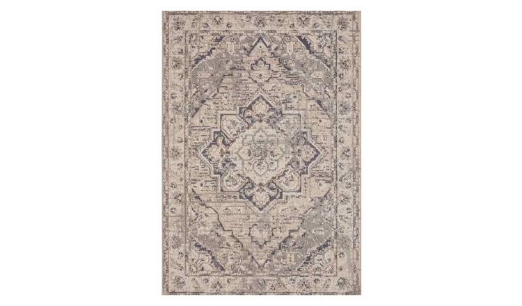 Hanse Home Dark Grey Terrain Designer Shortpile Medallion Rug - 160 x 235cm