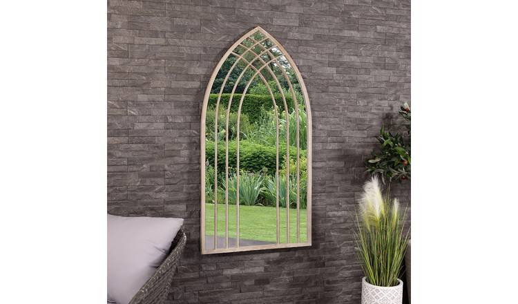 Charles Bentley Lisbon Weather Resistant Wall Mounted Arch Mirror - Gold