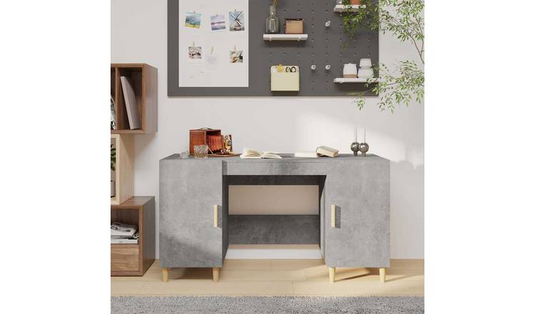 Walplus Engineered Wood Desk - Granite Grey - 140 x 50 x 75 cm