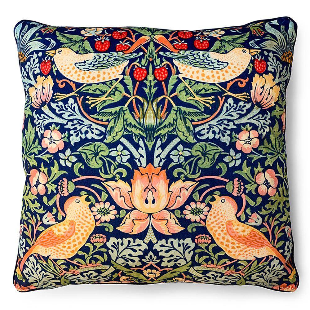 William Morris Strawberry Thief Filled Cushion - Image 1