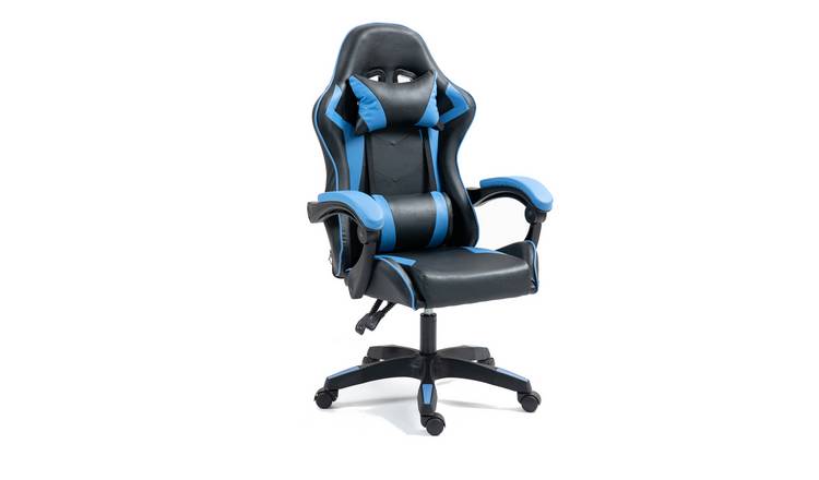 Home Treats Faux Leather Office Gaming Chair - Blue