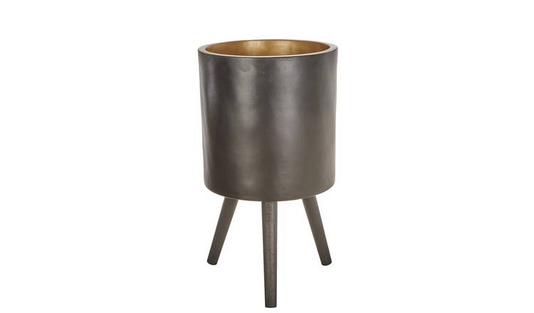 Orsina Darnell Large Finish Planter - Black