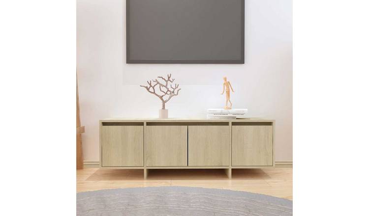 Walplus Engineered Wood TV Cabinet - Light Oak - 120 x 30 x 40.5 cm