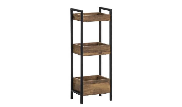 SoBuy 3 Shelf Bathroom Storage Cabinet - Brown